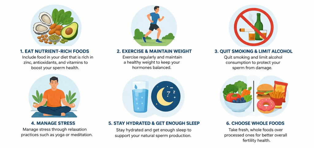 Tips to improve male fertility naturally