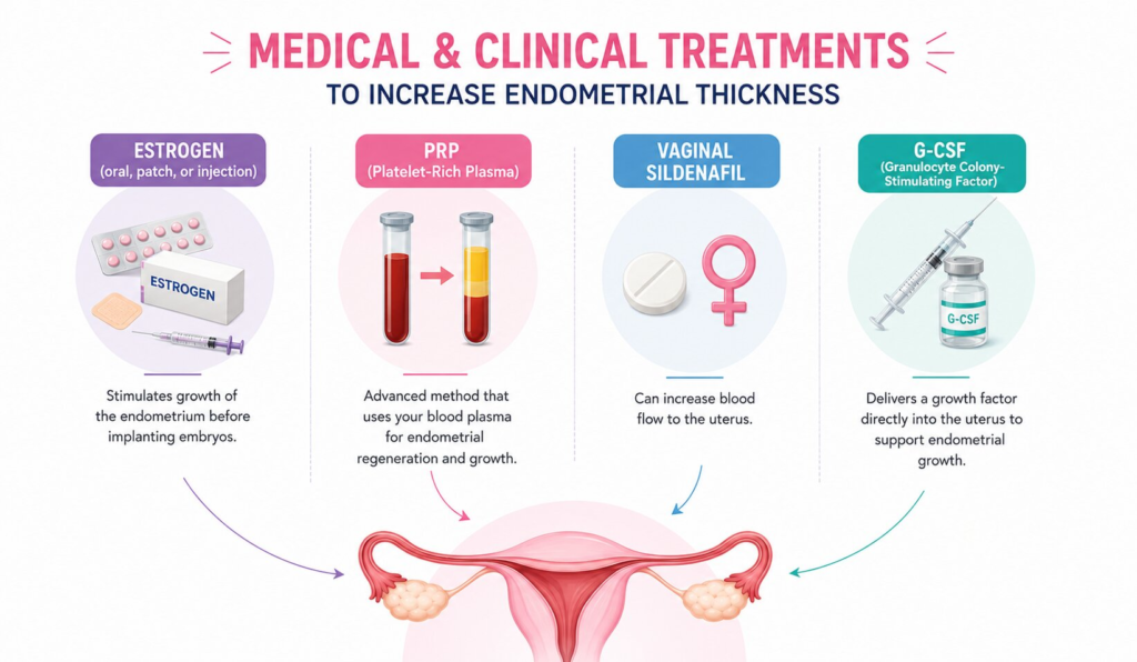 Medical & Clinical Treatments to Increase Endometrial Thickness