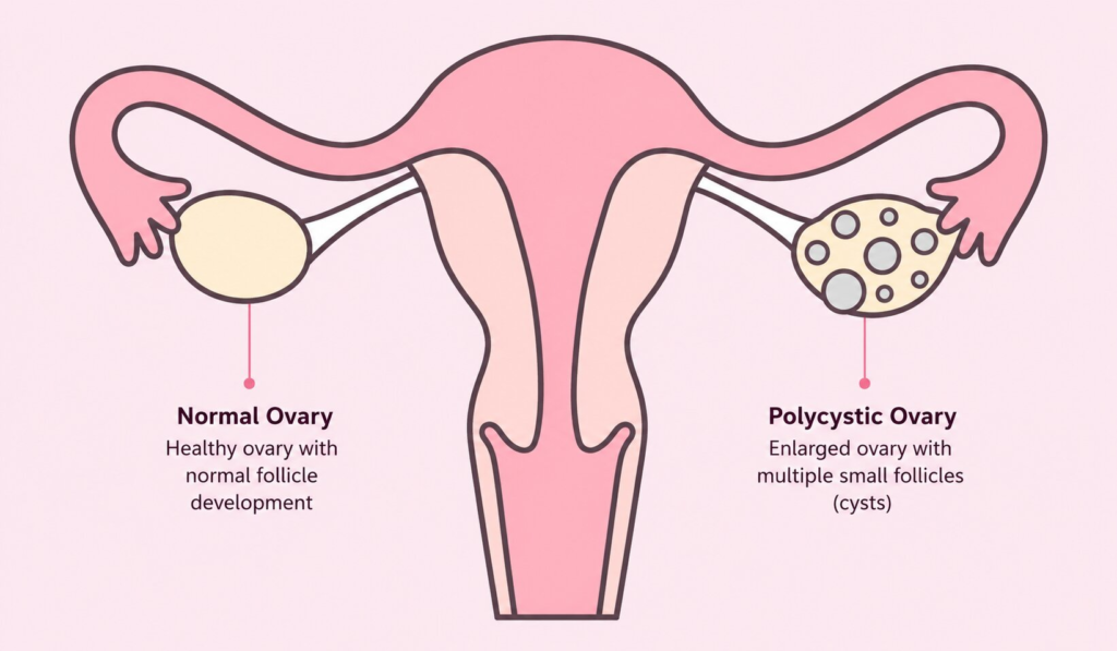 Normal and Polycystic Ovaries